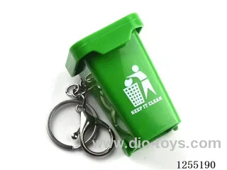 Rubbish Bin Keychain (Flip-Top & Push-Along)