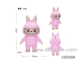 [Plastic] Large Labubu Figurine Strap Keyring [Bulk Pack] 3 Colours