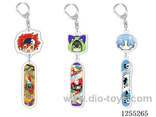 Acrylic Skateboard Keyring