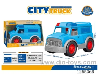 Police car in straw