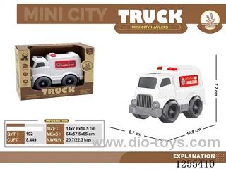 Mini straw cartoon ambulance