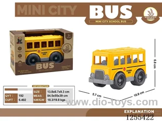 Mini straw cartoon bus