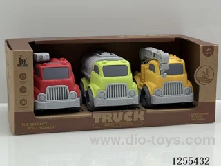 Mini straw cartoon car 3PCS