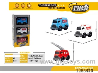 Mini cartoon car 3PCS