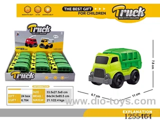 Mini cartoon sanitation vehicle 12PCS