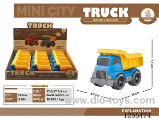 Mini straw cartoon dump truck 12PCS