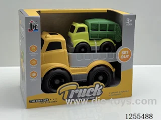 Cartoon flatbed trailer