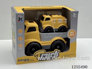 Cartoon flatbed trailer