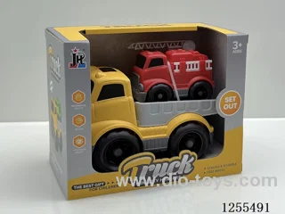 Cartoon flatbed trailer
