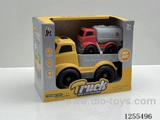 Cartoon flatbed trailer