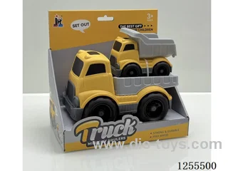 Cartoon flatbed trailer