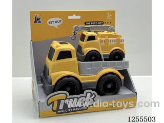 Cartoon flatbed trailer