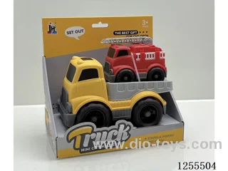 Cartoon flatbed trailer