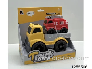 Cartoon flatbed trailer