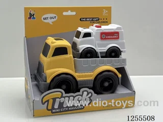 Cartoon flatbed trailer