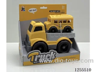 Cartoon flatbed trailer