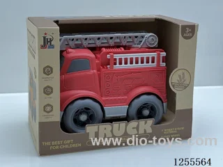 Straw cartoon fire truck