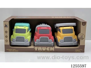 Straw cartoon car 3PCS