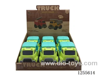 Straw cartoon sanitation vehicle 6PCS