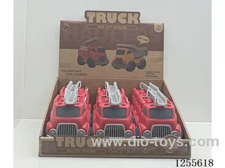 Straw cartoon fire truck 6PCS