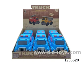 Straw cartoon police car 6PCS