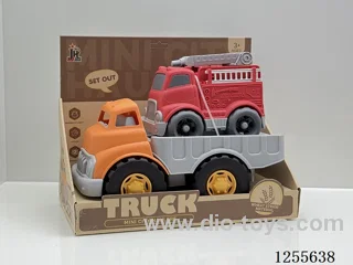 Straw cartoon flatbed car
