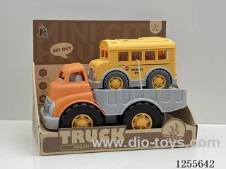 Straw cartoon flatbed car