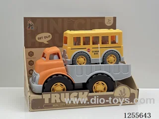 Straw cartoon flatbed car