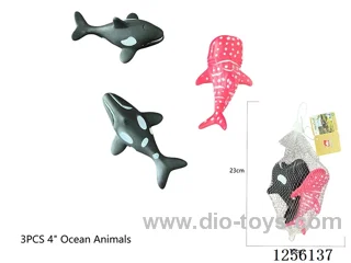 3PCS 4-inch Vinyl Marine Animals