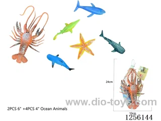2PCS 6-inch + 4PCS 4-inch Marine Animals