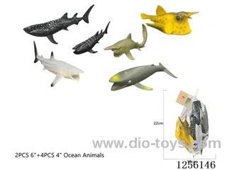 2PCS 6-inch + 4PCS 4-inch Marine Animals
