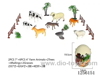2PCS 7-inch + 6PCS 4-inch + 2 trees + 4 railings + 2 grass