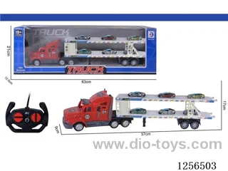 RC 4ch Long Container Truck (Includes 6 Sports Cars)