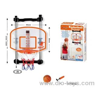 Induction scoring door-mounted basketball hoop in color box
