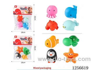 Vinyl Rubber Sea Creatures (4PCS)