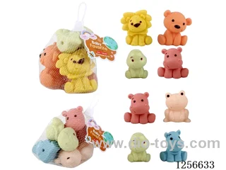 Straw-Based Vinyl Animals 4PCS
