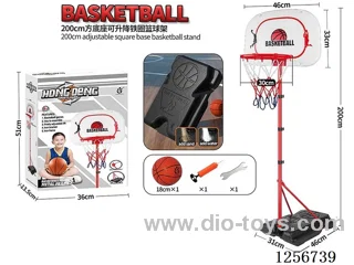 2m Square-Base Blow-Molded Backboard (with 30cm Rim)