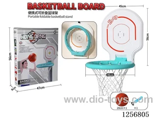 Blue Portable Foldable Basketball Backboard (45CM Rim Diameter for Size 7 Balls)