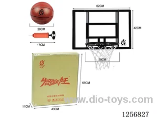 Foldable Iron Frame Transparent Backboard (62*42CM) Rim Diameter: 39CM (with Size 5 Rubber Ball)
