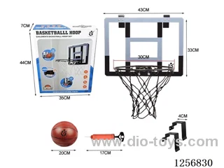 43*33 Transparent Slam Dunk Solid 30CM Rim Hanging Basketball Backboard