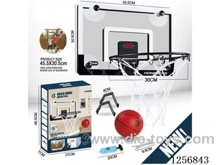 46.5*30.5CM Realistic Transparent Slam Dunk Backboard (Iron Hook)