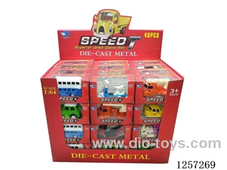 1:64 Alloy Free-Wheel Cars 10 Mixed (48PCS)