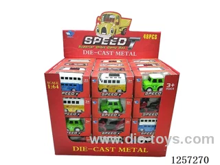 1:64 Alloy Free-Wheel Cars 4 Mixed (48PCS)