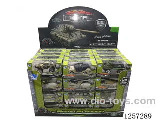 1:64 Alloy Free-Wheel Military Vehicles 16 mixed (48PCS)