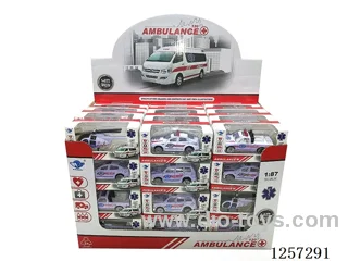 1:64 Alloy Free-Wheel Medical Vehicles 4 mixed (48PCS)
