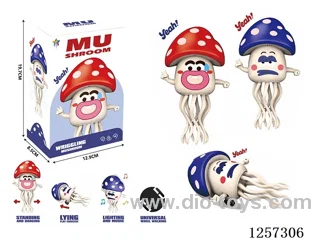 Dancing Obstacle-Avoiding Toy Mushroom W L/M 2 Colors (not included battery)
