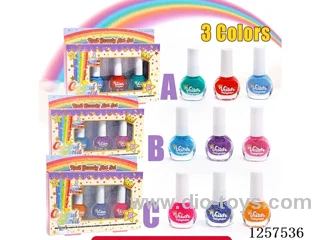 3 bottles of nail polish