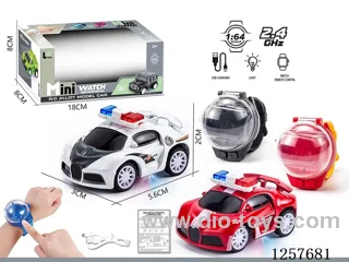 1:64 2.4G RC alloy car with watch remote control included battery 2 colors