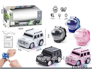 1:64 2.4G RC alloy car with watch remote control included battery 3 colors