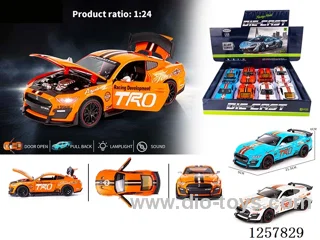 1:24 pull back alloy car 8PCS W L/M included battery